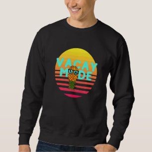 Sudadera Modo de vacaciones Retro Swinger Piña al revés