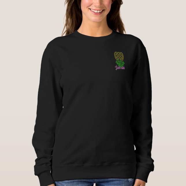 Sudadera Modo fiesta Swinger de piña boca abajo Vanilla S (Anverso)