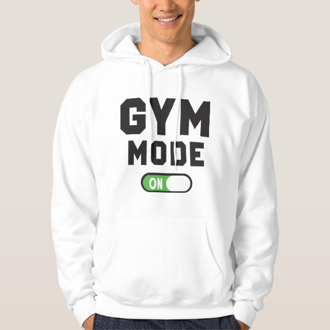 Sudadera Modo Gimnasio Activado | Gráfico de Estilo de Vida (Anverso)