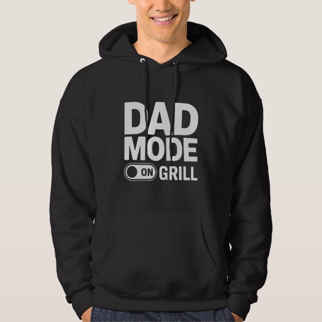 Sudadera Modo Papá Parrilla Encendida Humor de Papá BBQ (Anverso)