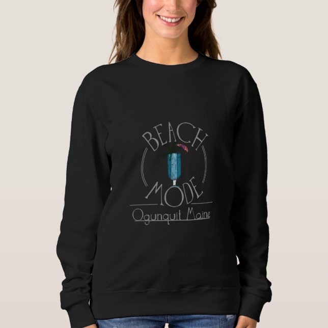 Sudadera Modo playa en Ogunquit Maine con cócteles (Anverso)