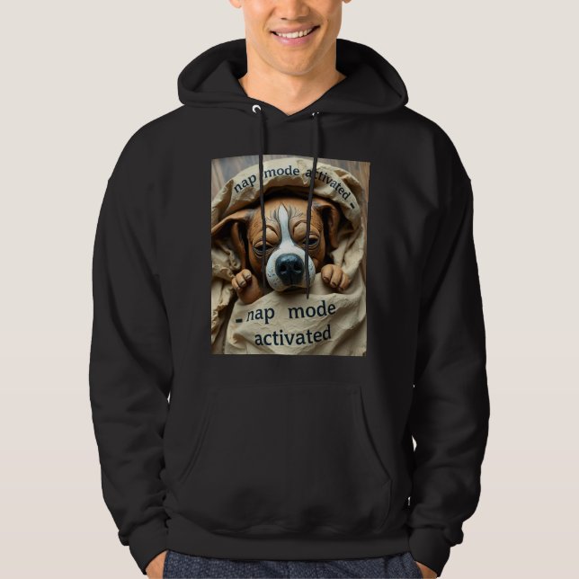 Sudadera Modo Siesta de Perro Activado es un diseño lindo y (Anverso)