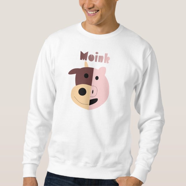 Sudadera Moink: Vaca del dibujo animado y la camiseta de (Anverso)