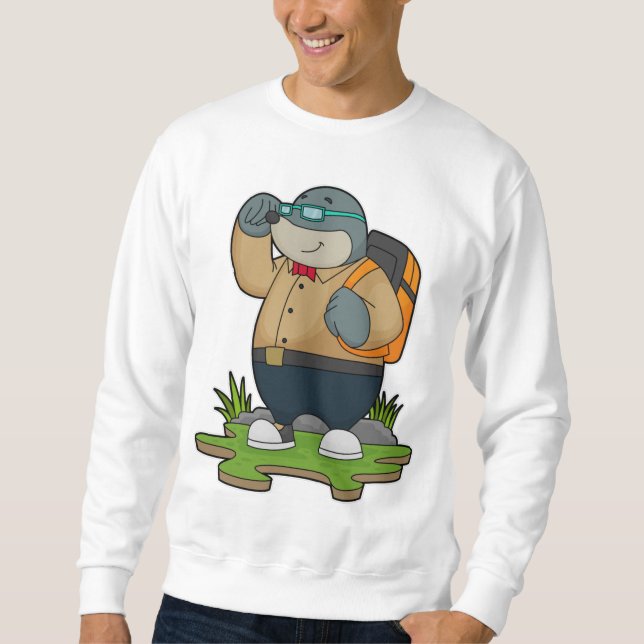 Sudadera Mole as Hiker con mochila (Anverso)
