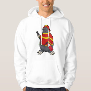 Sudadera Mole como bombero con extintor de incendios