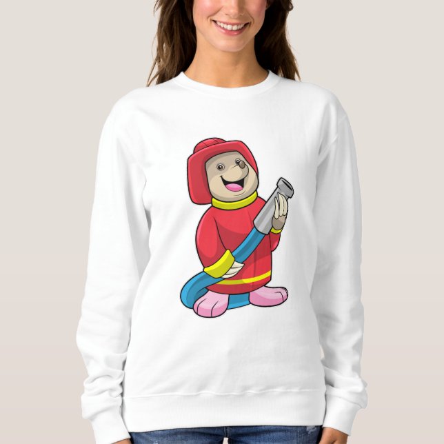 Sudadera Mole como bombero con manguera (Anverso)