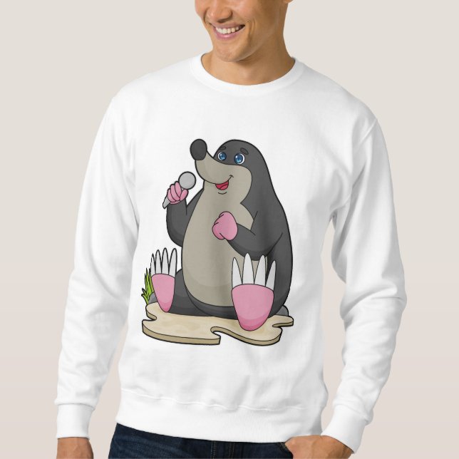 Sudadera Mole como cantante con micrófono (Anverso)