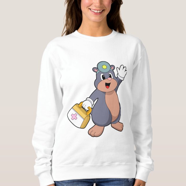 Sudadera Mole como enfermera con kit de primeros auxilios.P (Anverso)