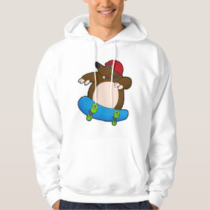 Sudadera Mole como Skater con Skateboard y Helmet