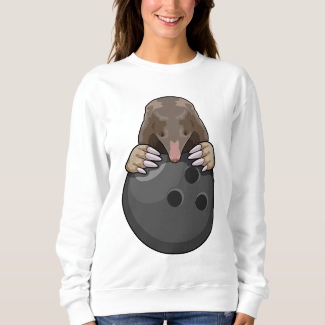 Sudadera Mole en el Bowling con bolas (Anverso)