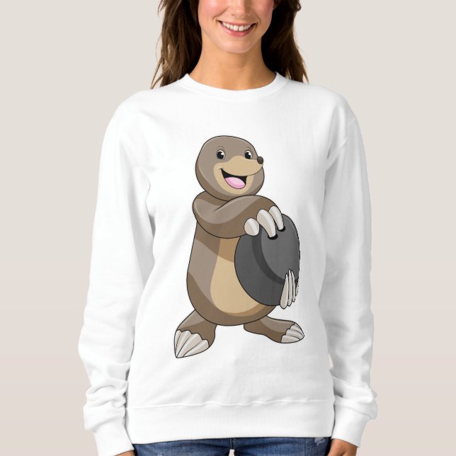 Sudadera Mole en el Bowling con bolas (Anverso)
