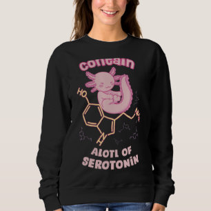 Sudadera Molécula De Serotonina Vintage Con Axolotl Pun Che