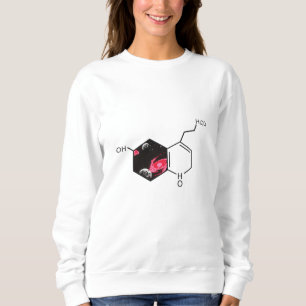 Sudadera Molécula química con visión del espacio ultraterre