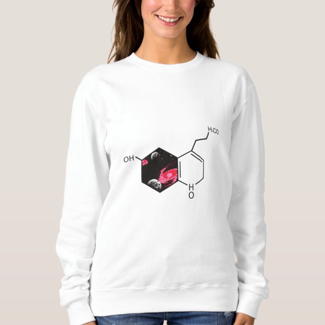 Sudadera Molécula química con visión del espacio ultraterre (Anverso)