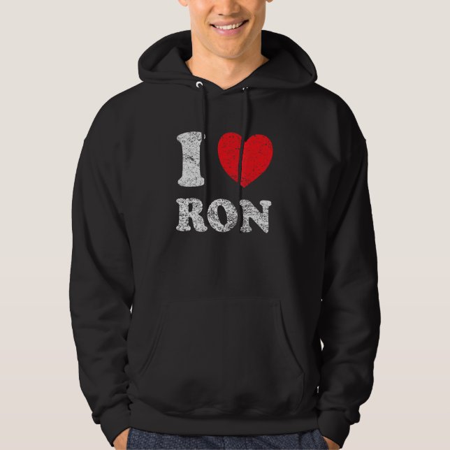 Sudadera Molesto Grunge Worll Style I Love Ron (Anverso)