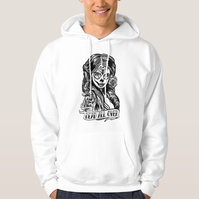 Sudadera Moletom com Capuz Caveira Mexicana Dead All Over (Anverso)