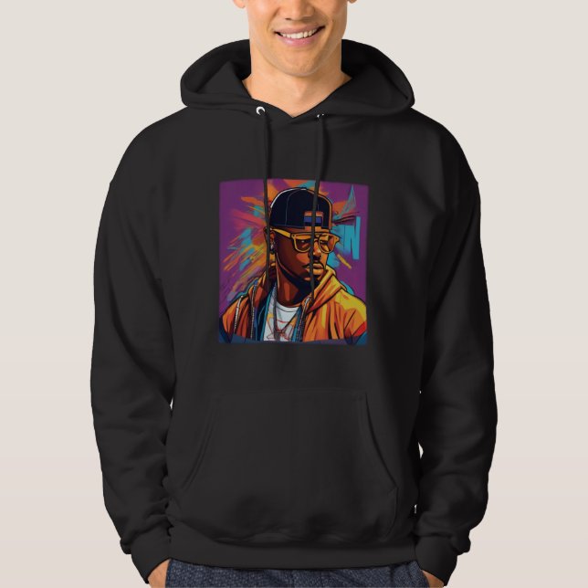 Sudadera Moletom com Capuz - Street graffiti art Hip Hop (Anverso)
