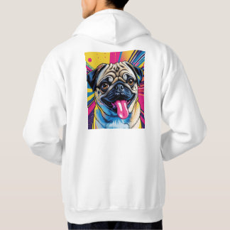 Sudadera Moletom com desenho de pug em pop art 01