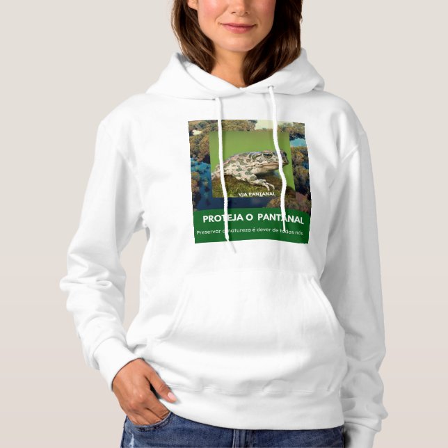 Sudadera Moletom Feminino Básico com capuz Via Pantanal  (Anverso)