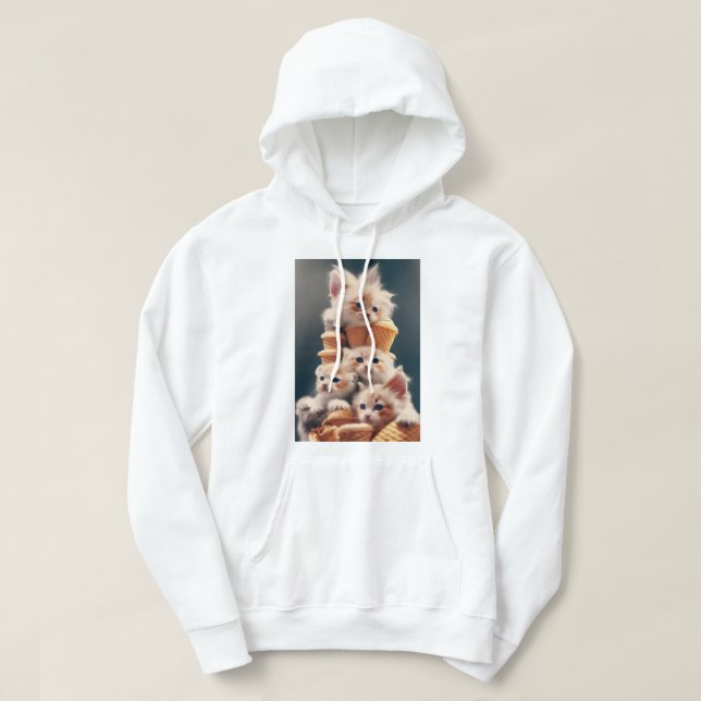 Sudadera Moletom sorvete e gatinhos (Diseño del anverso)