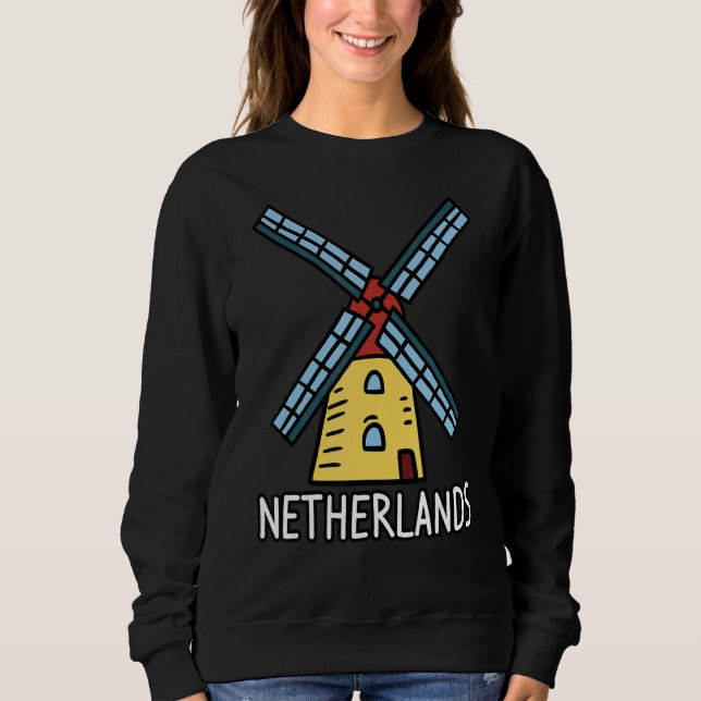 Sudadera Molino de viento Holanda Países Bajos 1 (Anverso)