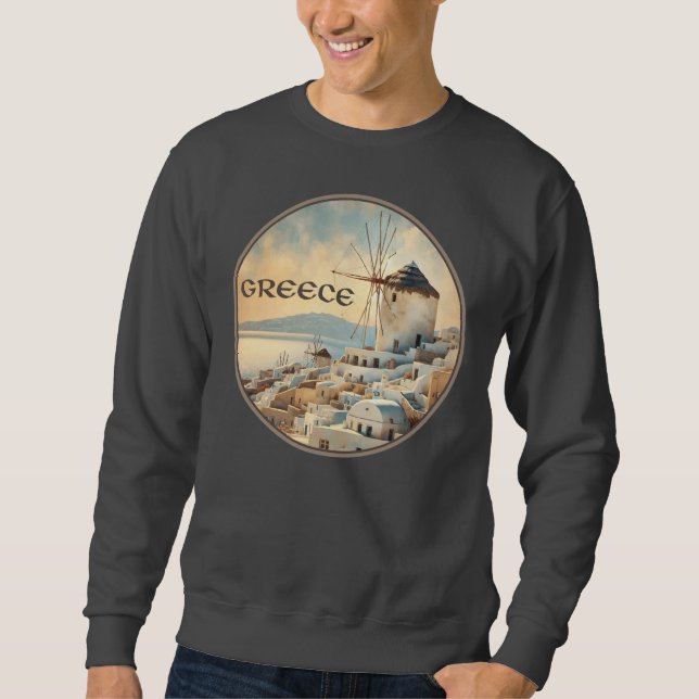 Sudadera Molinos de viento de Mykonos (Anverso)