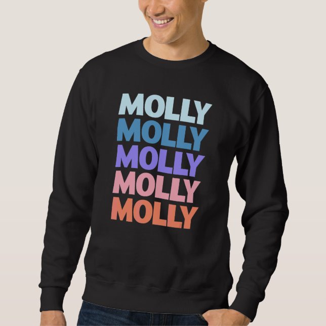Sudadera Molly de Texto Repetido Moderno (Anverso)