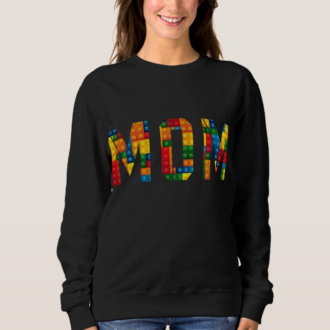 Sudadera Mom Brick Builder Funny Blocks Master Builder (Anverso)