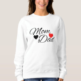 Sudadera Mom & Dad Hearts - Elegant Typography Family Love