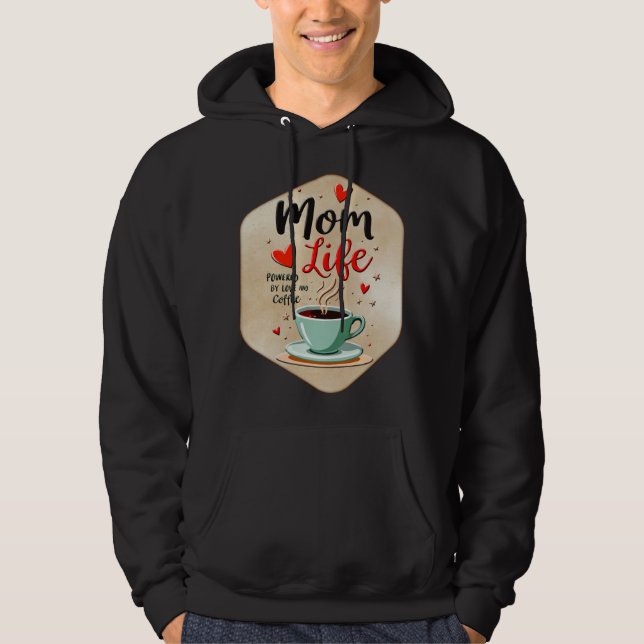 Sudadera Mom Life Coffee Time – Minimal Design (Anverso)
