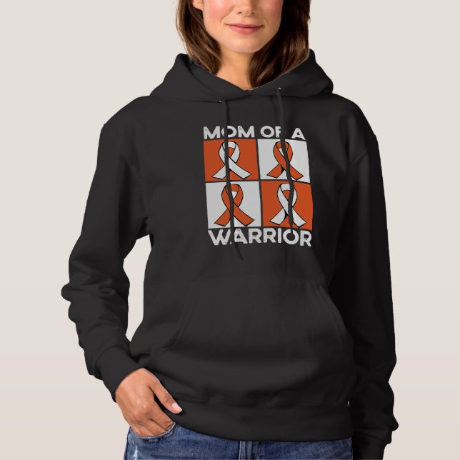 Sudadera Mom Of A Warrior Support Squad Leukemia Awareness (Anverso)