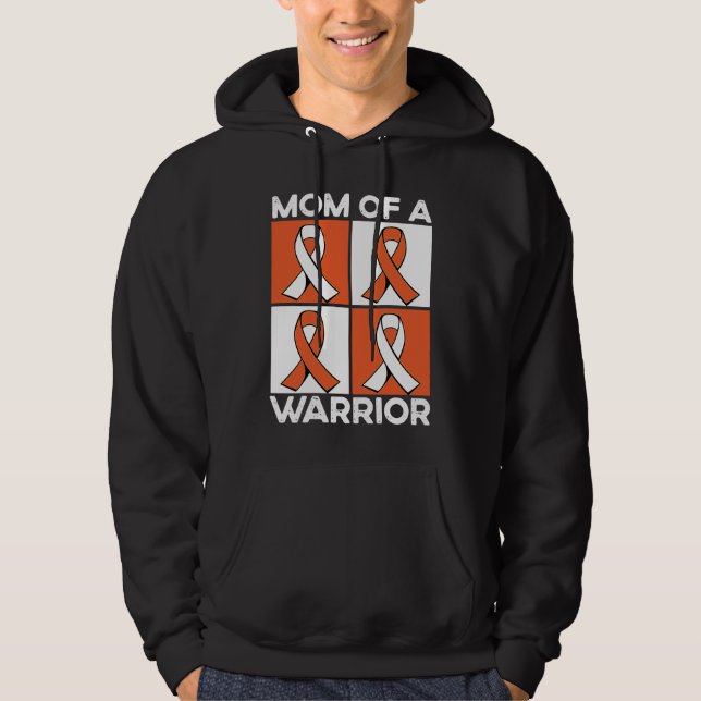 Sudadera Mom Of A Warrior Support Squad Leukemia Awareness (Anverso)