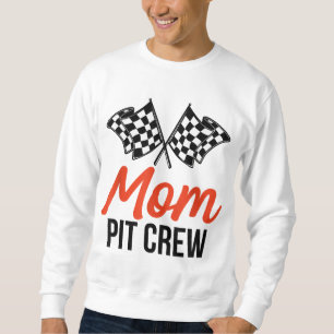 Sudadera Mom Pit Crew Funny Hosting Car Race Party Birday