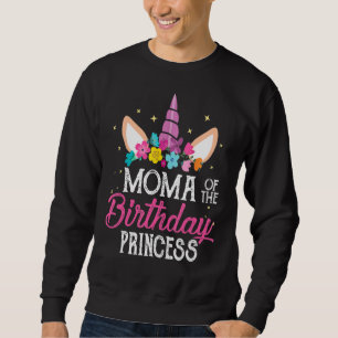 Sudadera Moma De La Princesa Nacida Madre Chica Unicornio
