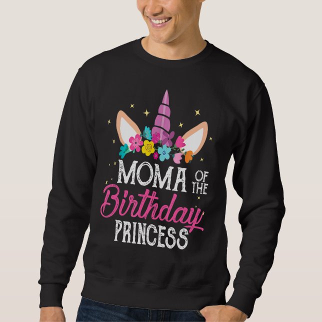 Sudadera Moma De La Princesa Nacida Madre Chica Unicornio (Anverso)