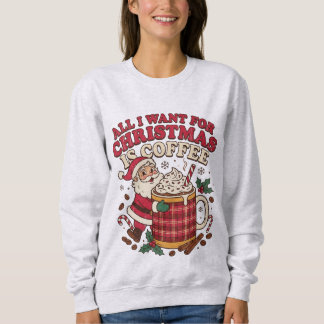 Sudadera Momento acogedor de café de Santa en Navidad