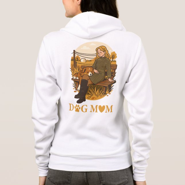 Sudadera Momento de unión de la mamá del perro con su compa (Reverso)