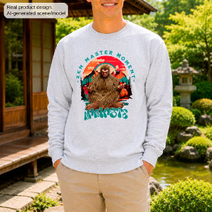 Sudadera Momento del Maestro Zen Bigfoot Arte Retro de Medi