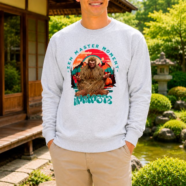 Sudadera Momento del Maestro Zen Bigfoot Arte Retro de Medi (Subido por el creador)