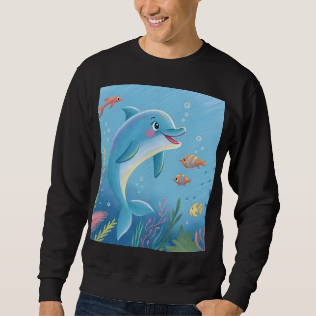 Sudadera Momentos alegres de delfines (Anverso)