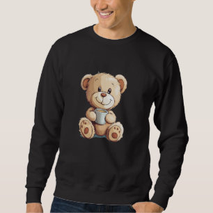 Sudadera Momentos dulces con oso de peluche y taza
