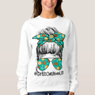 Sudadera Momlife Messy Bun Scout Para Chicas Galletas Mamá