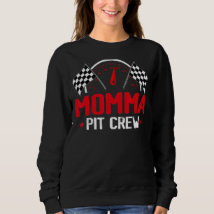 Sudadera Momma Pit Crew Race Car Birday Party Carreras Fami