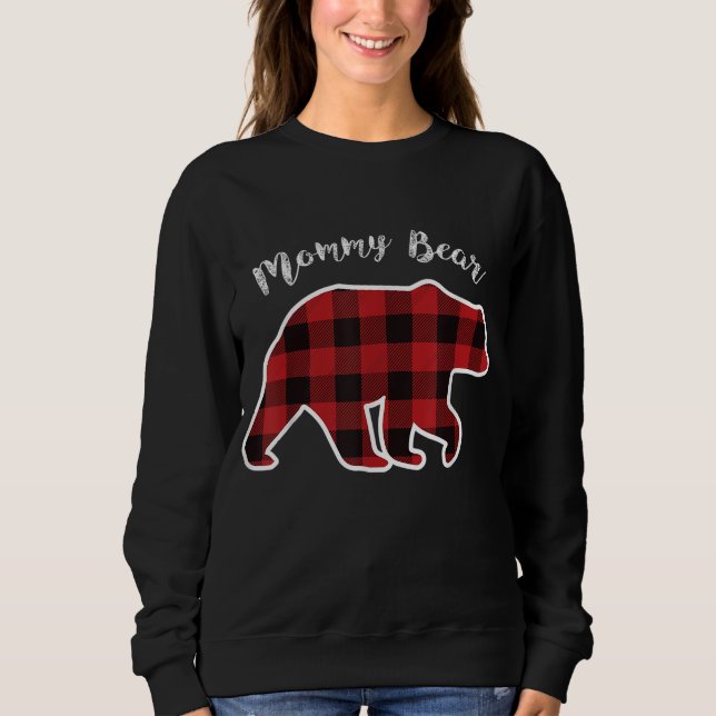 Sudadera MOMMY BEAR Women Red Plaid Navidades Pajama (Anverso)