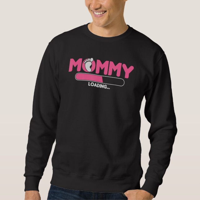 Sudadera Mommy loading future mother mom sweet waiting moth (Anverso)