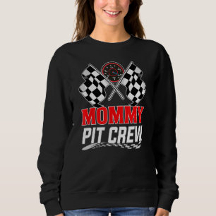 Sudadera Mommy Pit Crew Race Car Birday Party Carreras Fami