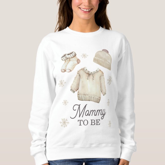 Sudadera Mommy to Be Mom-to-be Winter Baby Shower (Anverso)