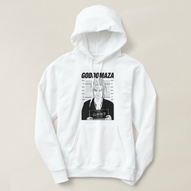 SUDADERA MOMOKO MUGSHOT HOODIE WHITE TEE (Diseño del anverso)
