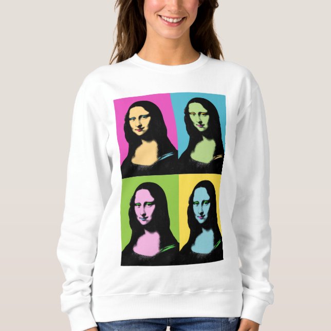 Sudadera Mona Lisa - Estilo de arte pop (Anverso)