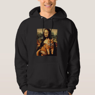 Sudadera Mona lisa sosteniendo gatitos para gatos papá gato